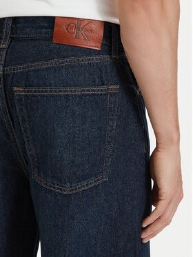 Calvin Klein Jeansy LV04RG785G Granatowy Baggy Fit