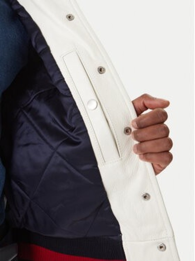 Tommy Hilfiger Kurtka bomber Varsity MW0MW41866 Écru Regular Fit