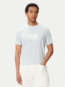 KARL LAGERFELD T-Shirt 755780 563235 Niebieski jasny Regular Fit