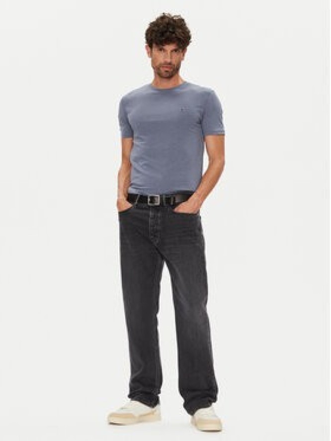 Tommy Jeans T-Shirt Jaspe DM0DM20363 Niebieski Slim Fit