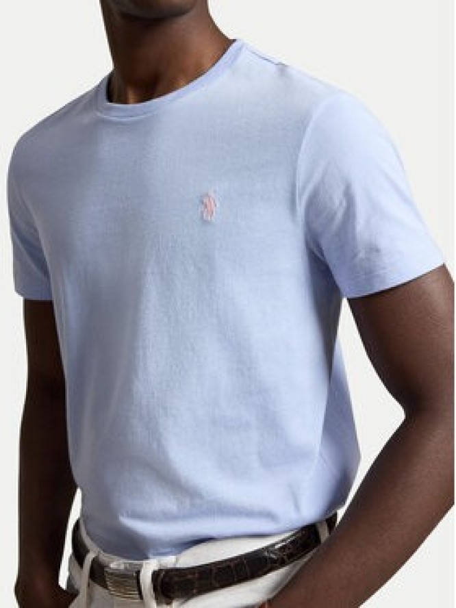 Polo Ralph Lauren T-Shirt 710671438528 Niebieski jasny Regular Fit