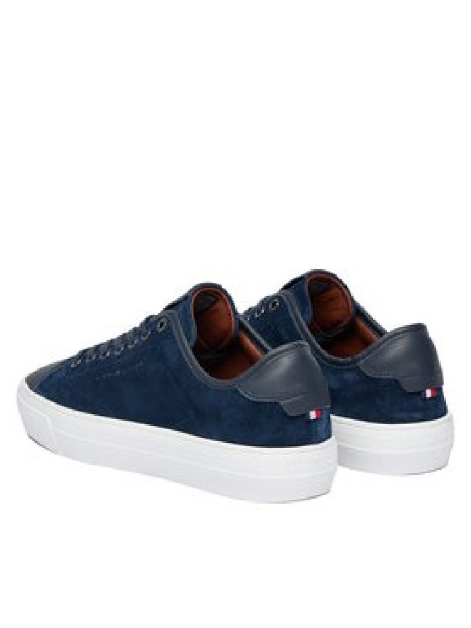 Tommy Hilfiger Sneakersy Premium Dress Leather Mix FM0FM05842 Granatowy