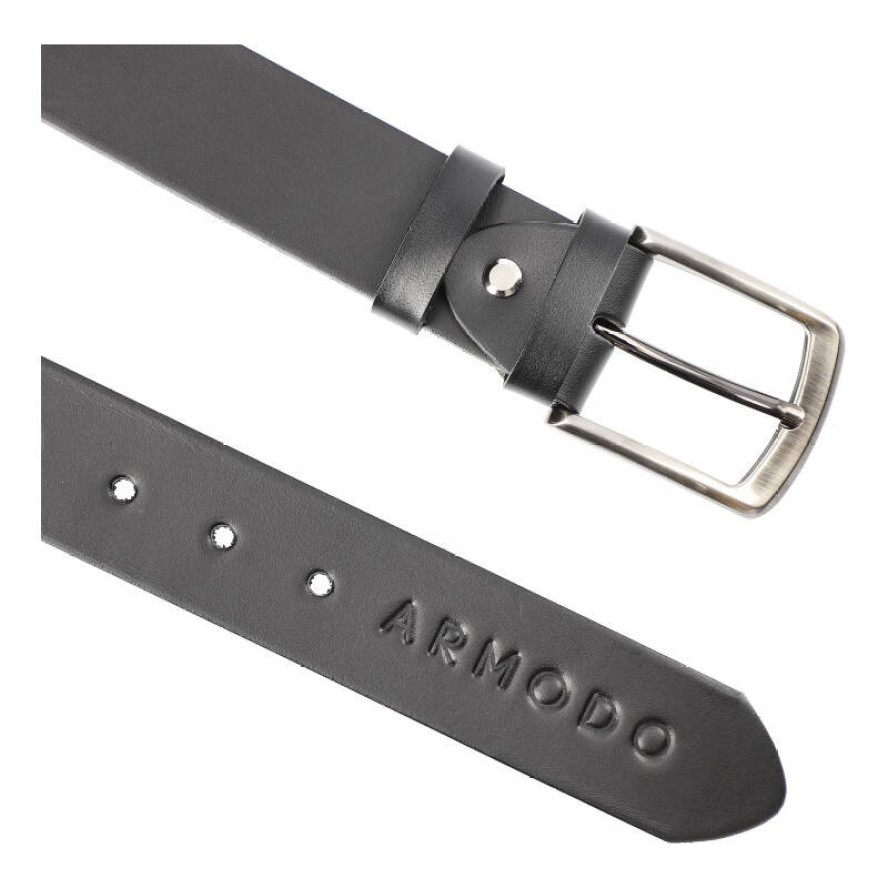 Czarny Skórzany Pasek Męski Armodo