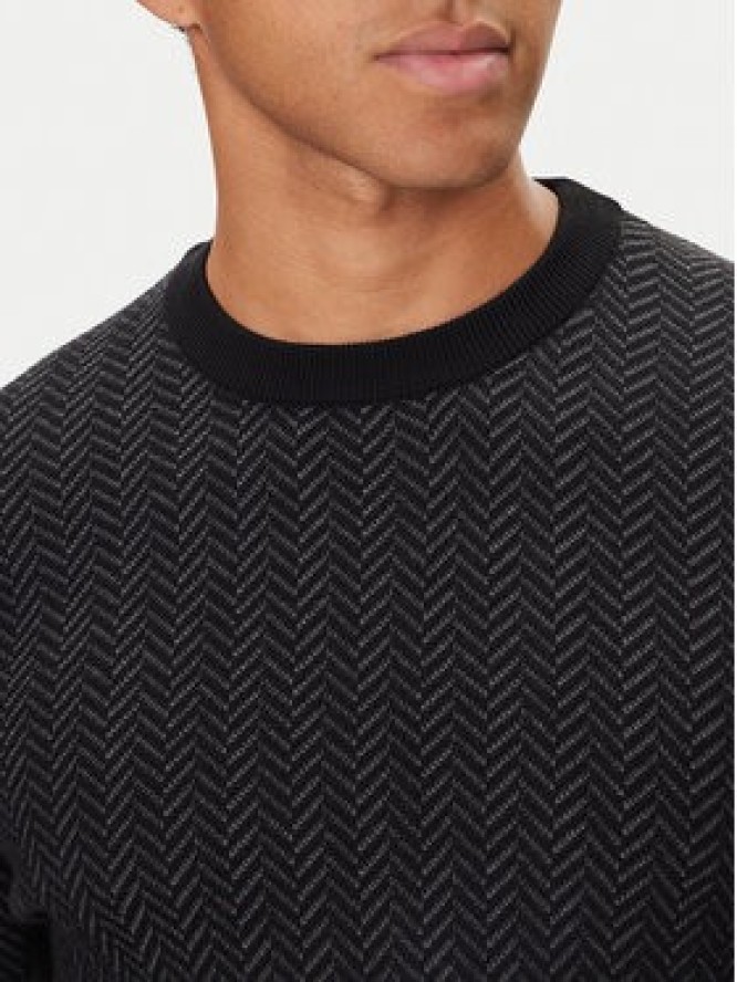 BOSS Sweter H-Habito 50549985 Czarny Regular Fit