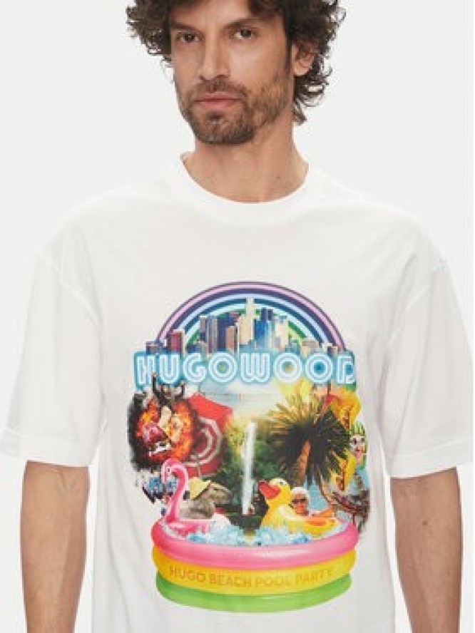 HUGO T-Shirt Duwood 50538512 Biały Relaxed Fit