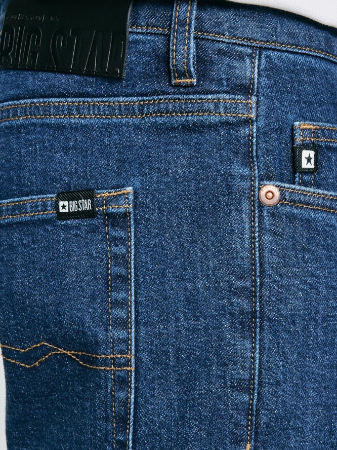 Jeansy męskie z prostą nogawką granatowe Colt 539