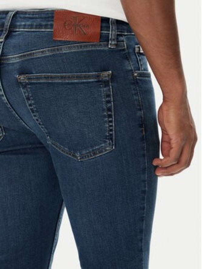 Calvin Klein Jeans Jeansy LV04RB720G Granatowy Skinny Fit