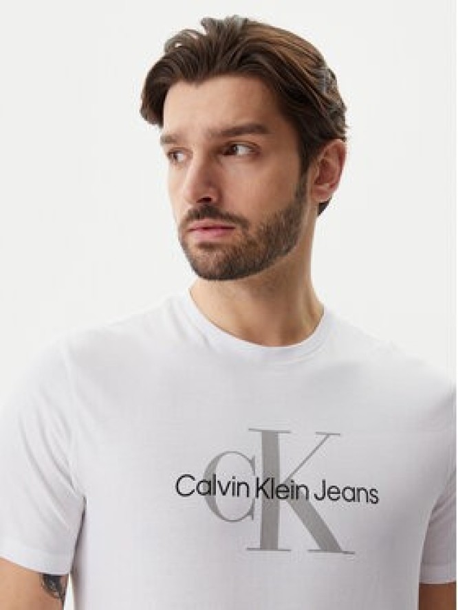 Calvin Klein Jeans T-Shirt LV040EM286 Biały Regular Fit