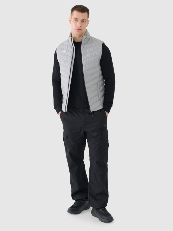 4F Bezrękawnik puchowy z wypełnieniem syntetycznym męski - szary S