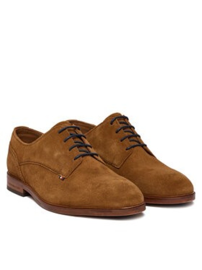 Tommy Hilfiger Półbuty Hilfiger Suede Dress Shoe FM0FM05776 Brązowy