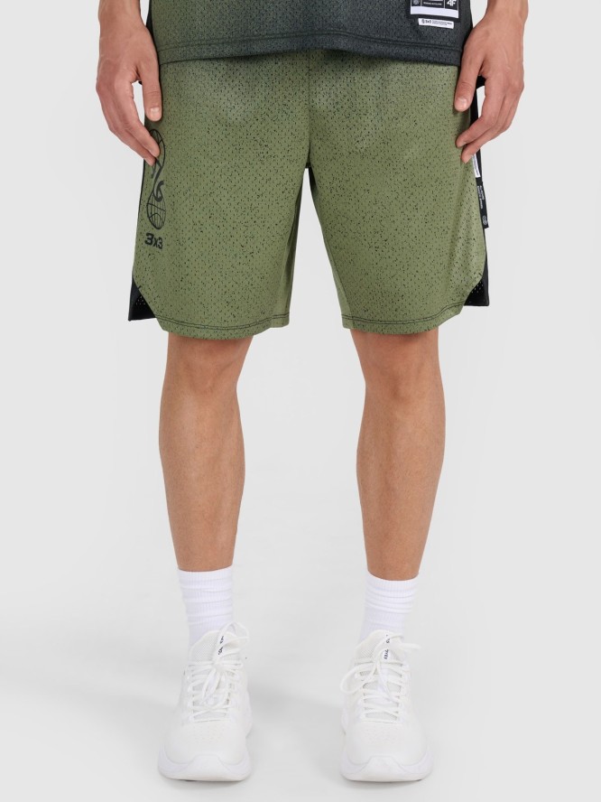 4F Spodenki do koszykówki szybkoschnące męskie - multikolor L