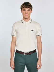 Koszulka męska polo kremowa Poller 103