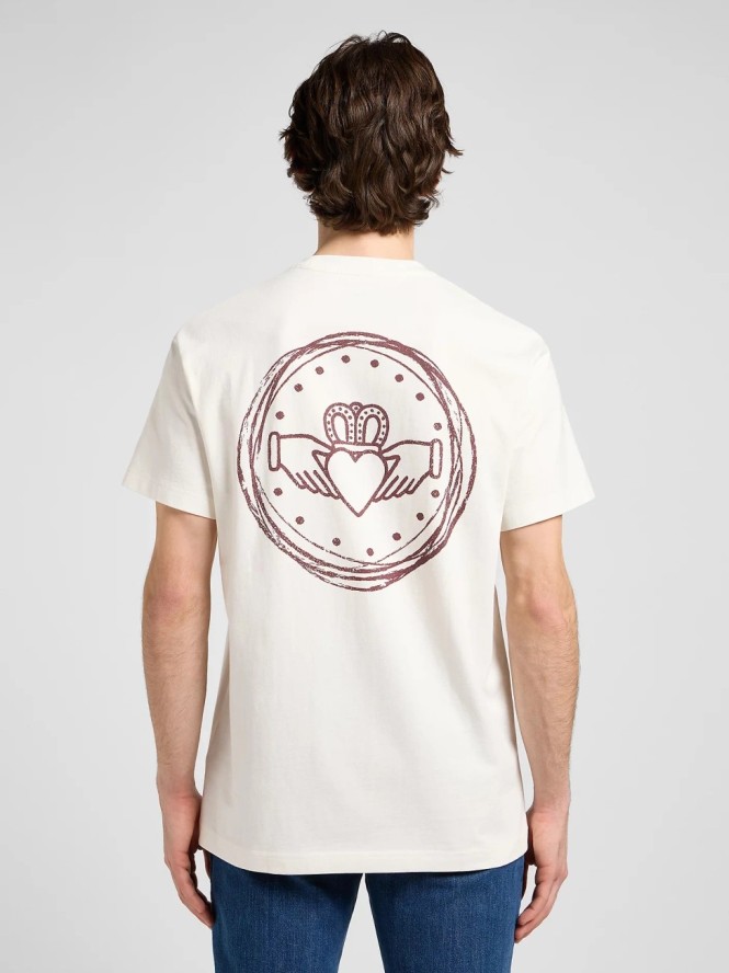 MESKA KOSZULKA LEE RELAXED GRAPHIC TEE ECRU 112370511