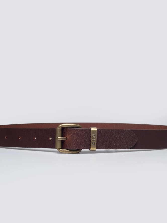 Pasek męski skórzany brązowy Odinis 804