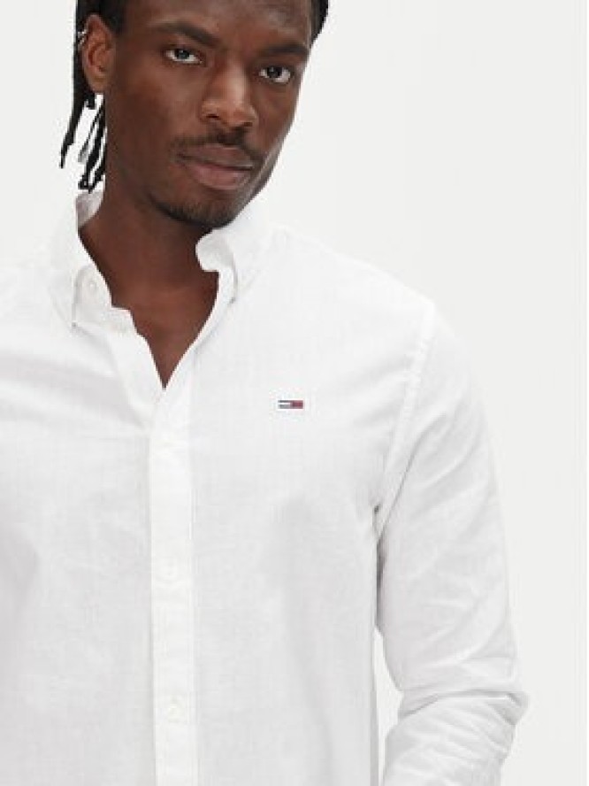 Tommy Jeans Koszula DM0DM20875 Écru Regular Fit
