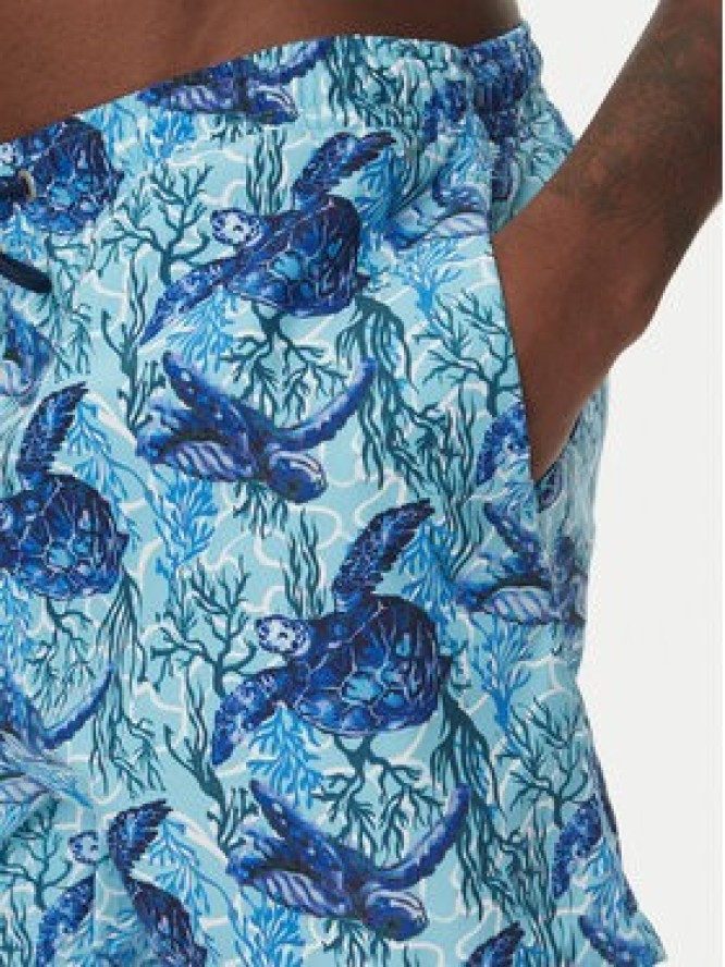 HOM Szorty kąpielowe Tartane 402916 Niebieski Regular Fit