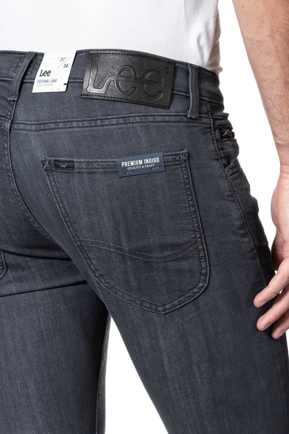 JEANSY MĘSKIE LEE FESTIVAL LUKE BLUE ASH L73IYBPO 112120657