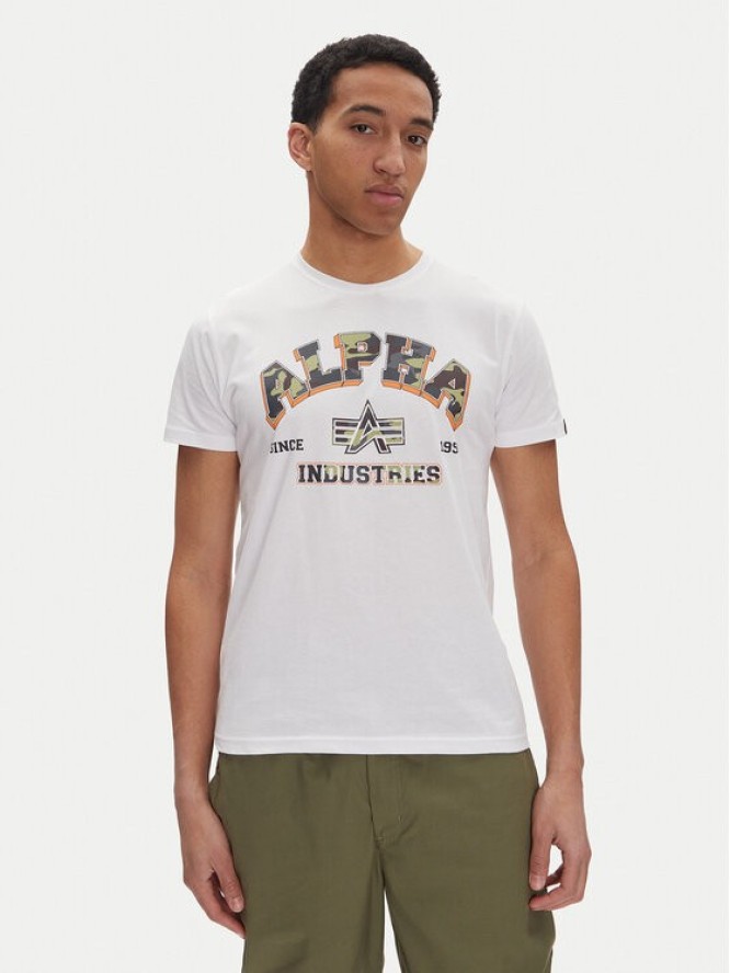 Alpha Industries T-Shirt Small Logo 146511 Biały Regular Fit