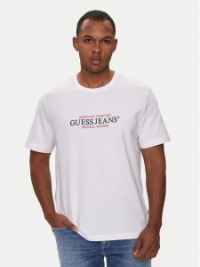 Guess Jeans T-Shirt M4YI42 K8FQ4 Biały Regular Fit