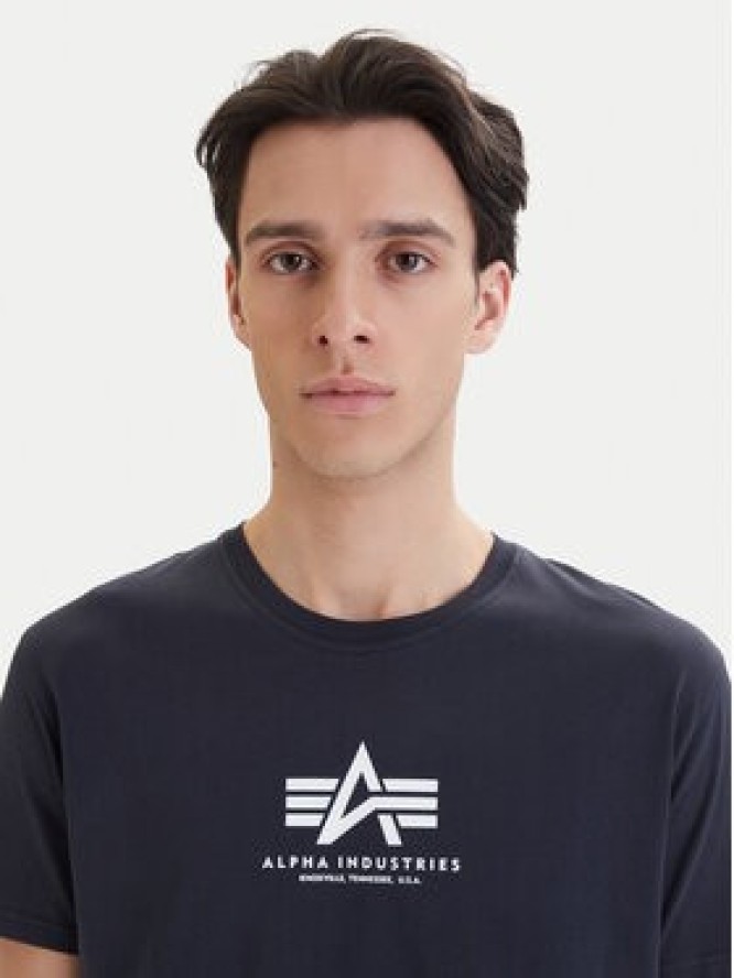 Alpha Industries T-Shirt Basic 118533 Granatowy Regular Fit