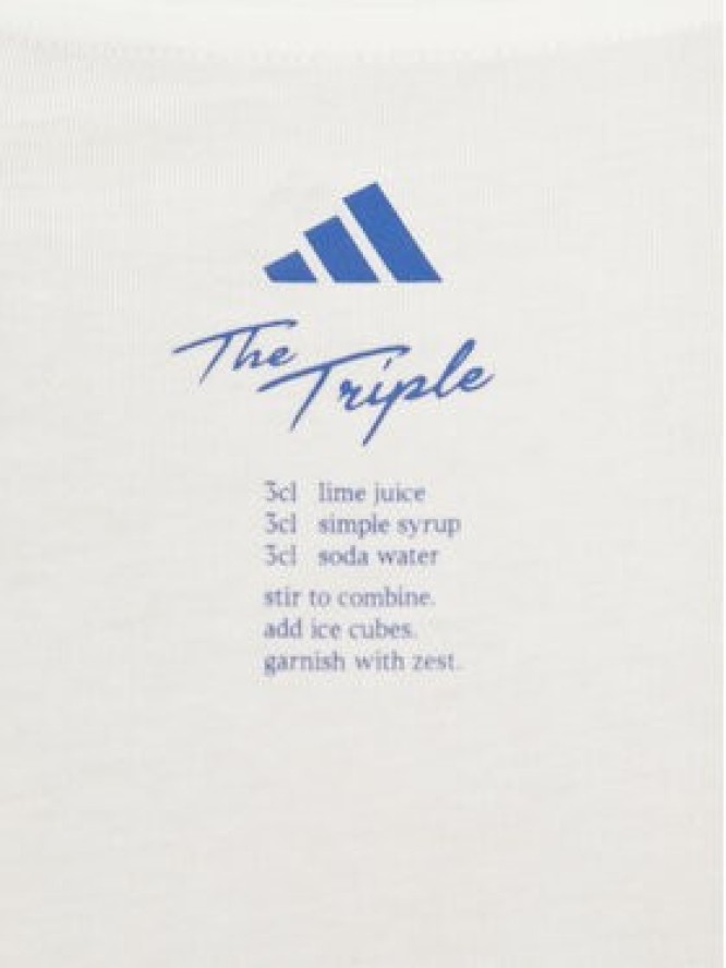 adidas T-Shirt Lounge Drink Graphic JJ4013 Biały Regular Fit