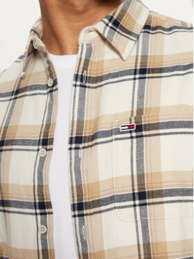 Tommy Jeans Koszula Check Flannel DM0DM20670 Beżowy Regular Fit