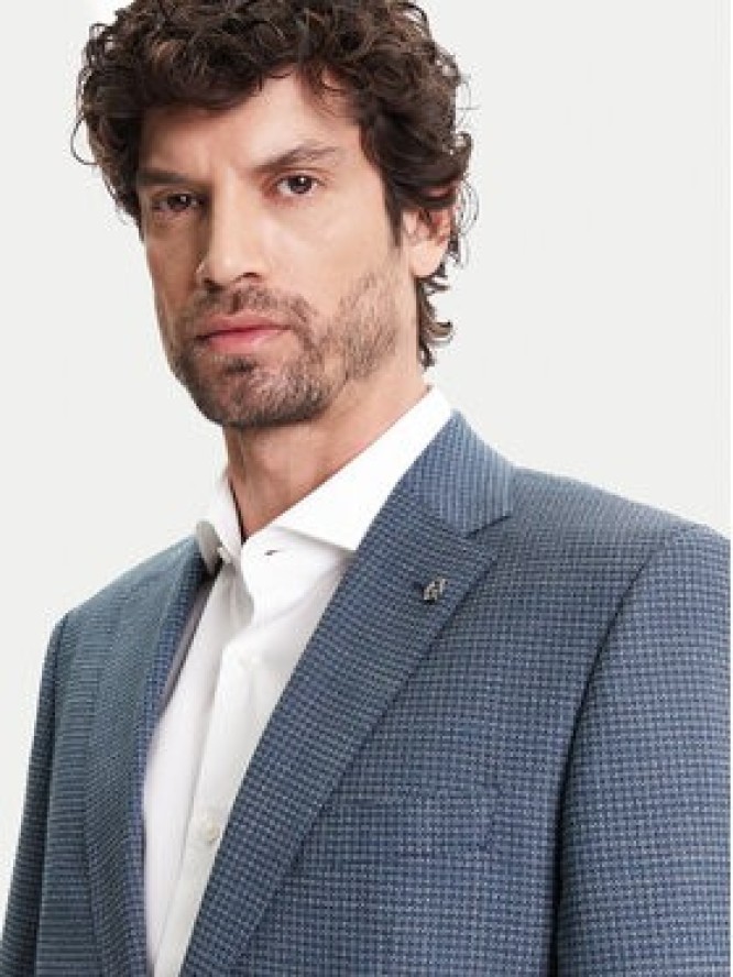 BOSS Marynarka H-Janson-FL 50545859 Granatowy Regular Fit