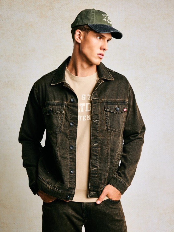 Kurtka męska jeansowa brązowa Charlie 888