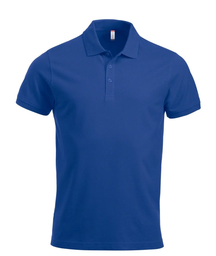 clique Classic Lincoln S/S koszulka polo męska — nowoczesny krój, niebieska –