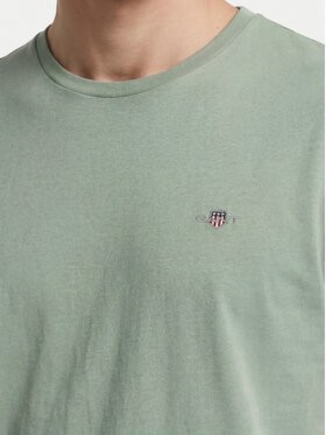 Gant T-Shirt Shield 2003184 Zielony jasny Regular Fit