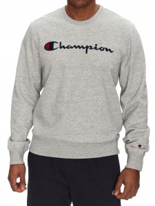 BLUZA męska CHAMPION 220727-EM021 bez kaptura szara sportowa bawełniana M