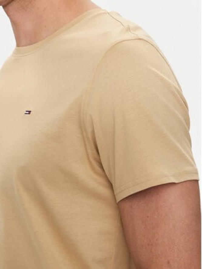 Tommy Jeans T-Shirt DM0DM04411 Beżowy Slim Fit