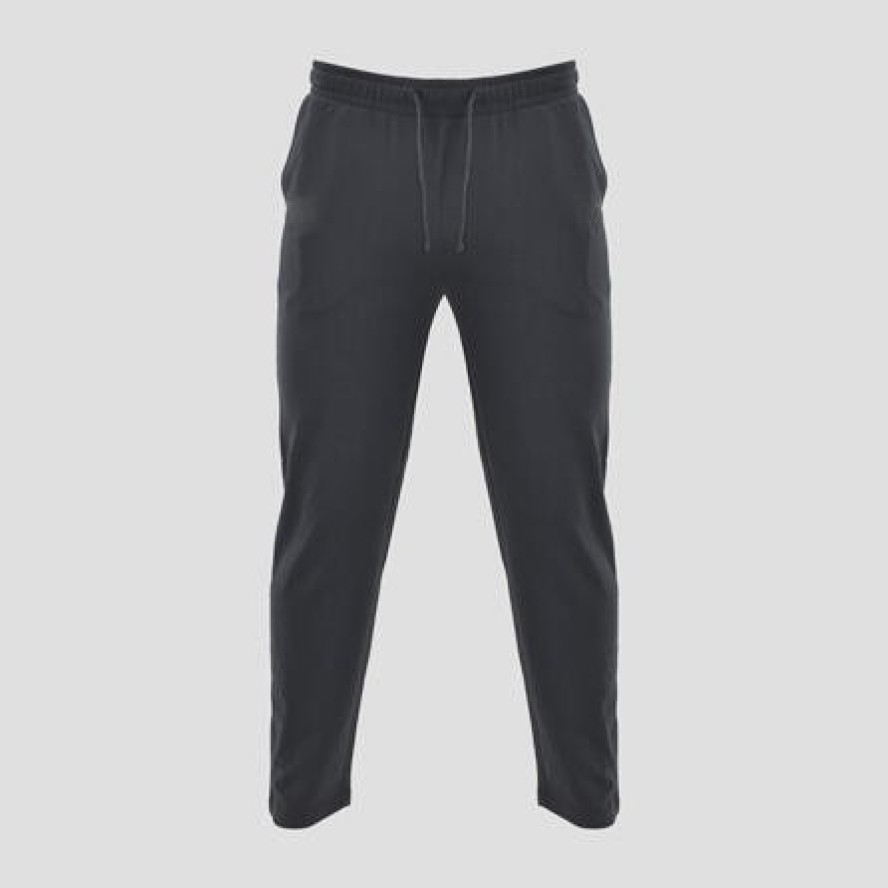 Męskie spodnie do biegania slim fit z zamkiem przy kostce ciemnoszare