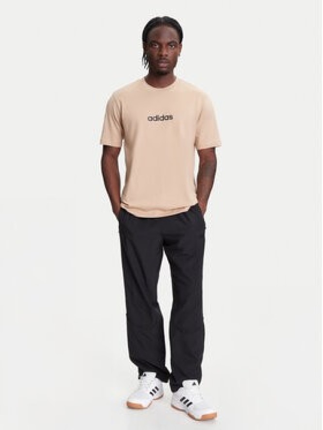 adidas T-Shirt Essentials Linear JX5709 Beżowy Regular Fit