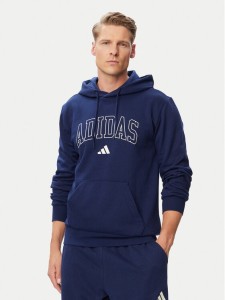 adidas Bluza Collegiate Script Graphic Hoodie KC7186 Niebieski Regular Fit