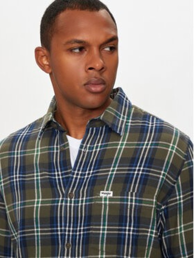 Wrangler Koszula 112357239 Zielony Regular Fit