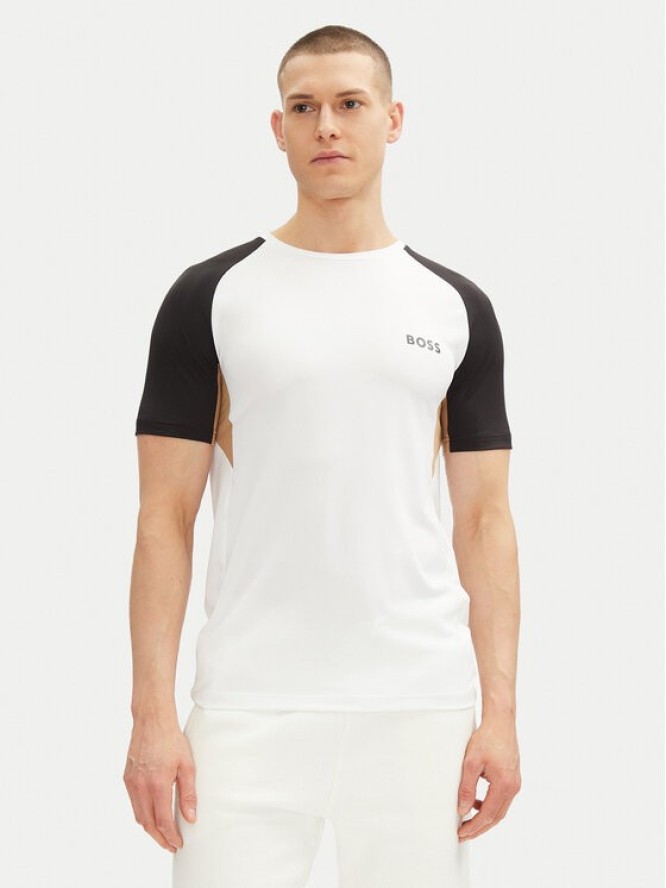 BOSS T-Shirt 50539114 Biały Slim Fit