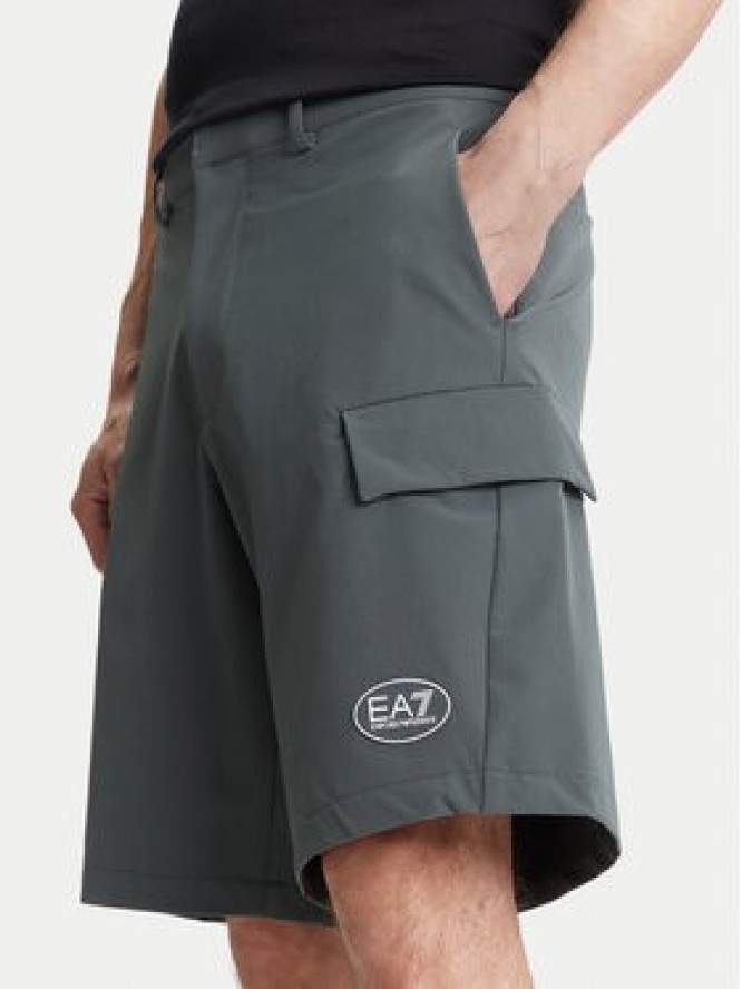 EA7 Emporio Armani Szorty sportowe 7M000196 AF13554 U8109 Szary Regular Fit