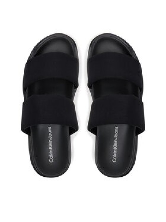 Calvin Klein Jeans Klapki Flat Molded Dbl Bar Sandal Cv YM0YM01222 Czarny
