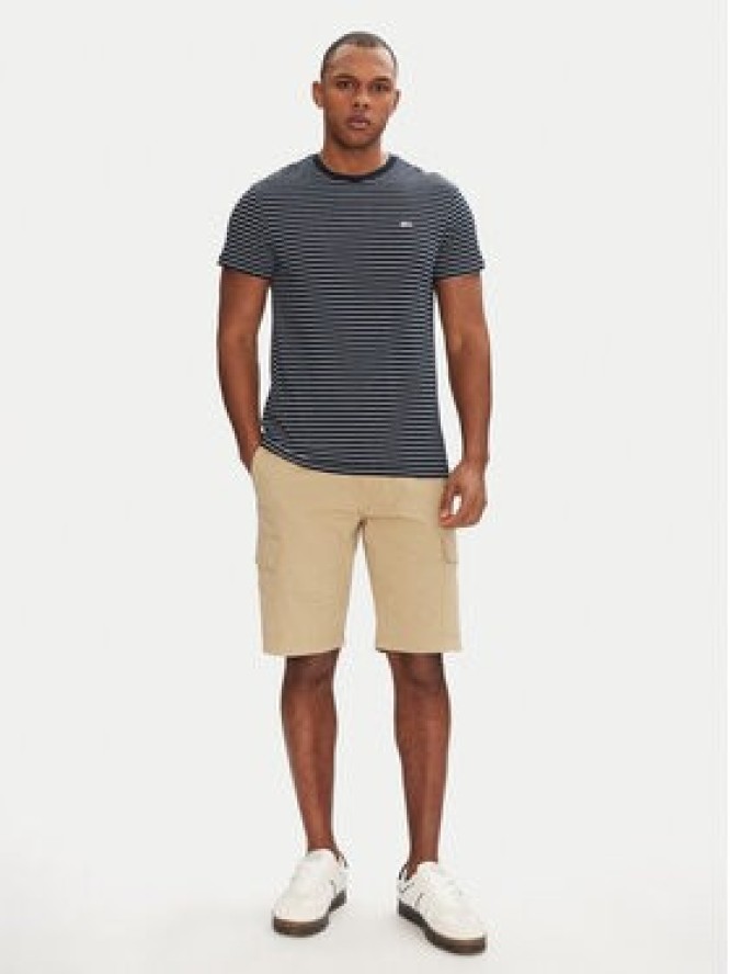 Tommy Jeans T-Shirt DM0DM20377 Granatowy Slim Fit
