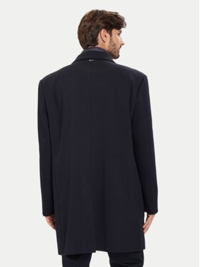 Bugatti Płaszcz wełniany 821628-84221 D Granatowy Regular Fit