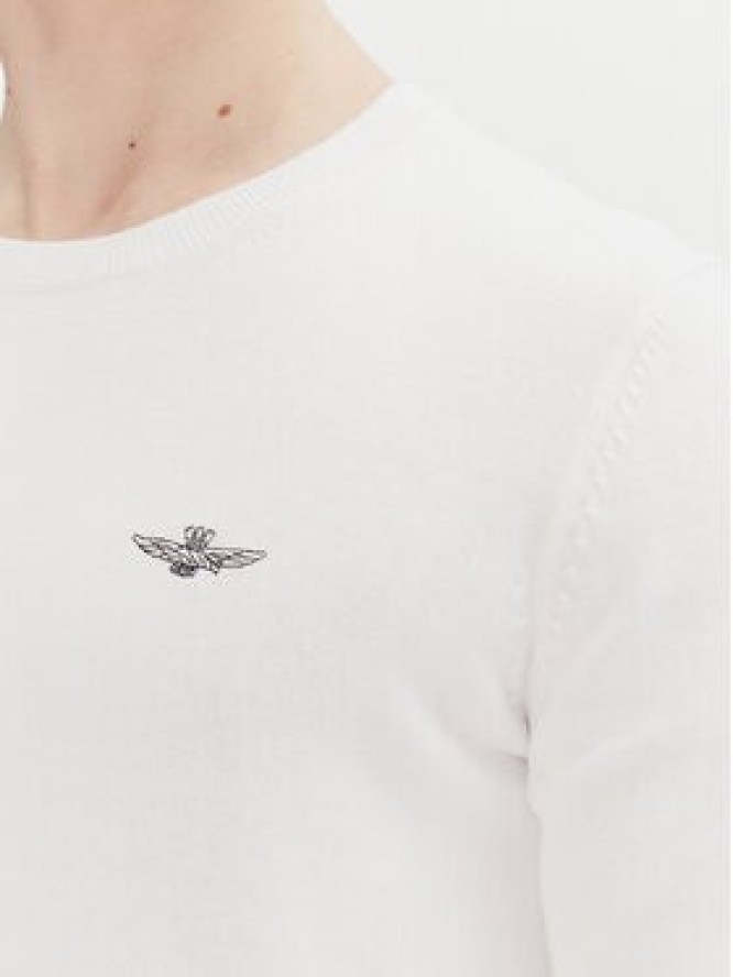Aeronautica Militare Sweter 251MA1502L506 Biały Regular Fit
