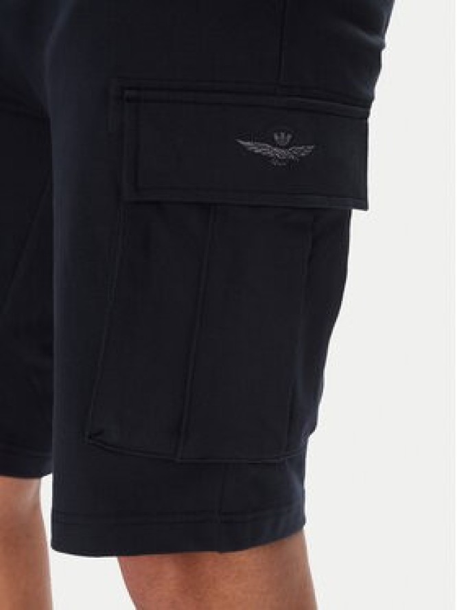Aeronautica Militare Szorty sportowe 251BF025F459 Granatowy Regular Fit