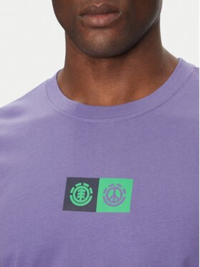 Element T-Shirt ELYZT00492 Fioletowy Regular Fit