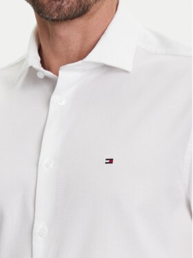 Tommy Hilfiger Koszula MW0MW39573 Biały Slim Fit