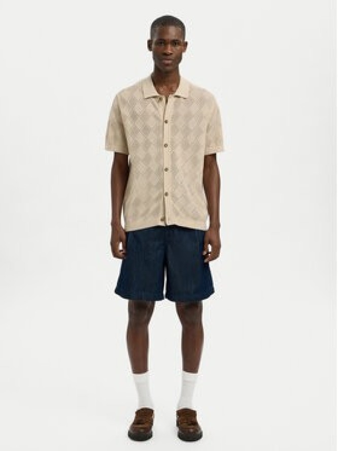 Selected Homme Koszula 16097564 Beżowy Regular Fit