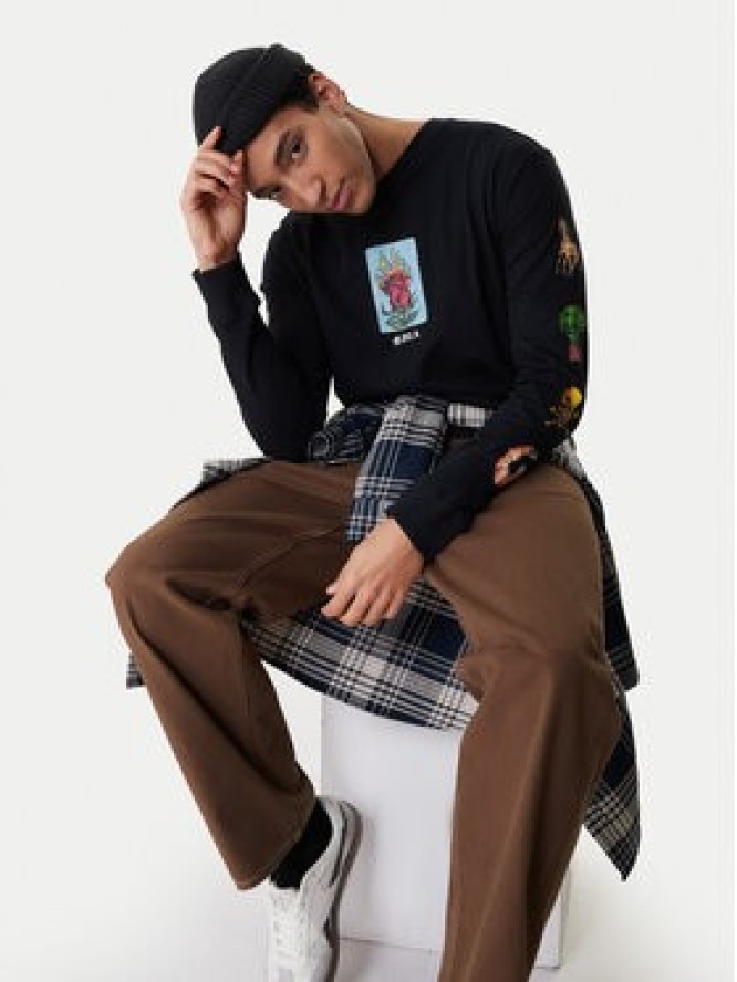 RVCA Longsleeve Dayshift EVYZT00306 Czarny Regular Fit