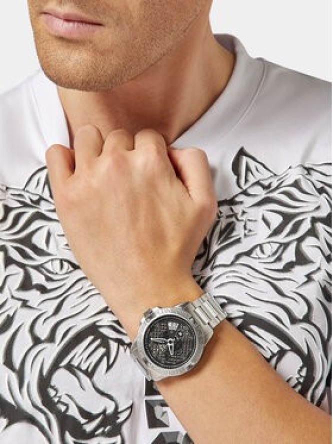 Plein Sport Zegarek Touchdown PSFBA0923 Srebrny