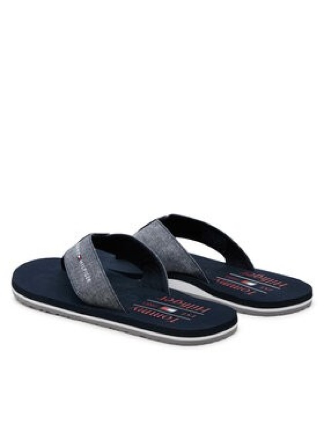 Tommy Hilfiger Japonki Chambray Beach Sandal FM0FM05570 Granatowy