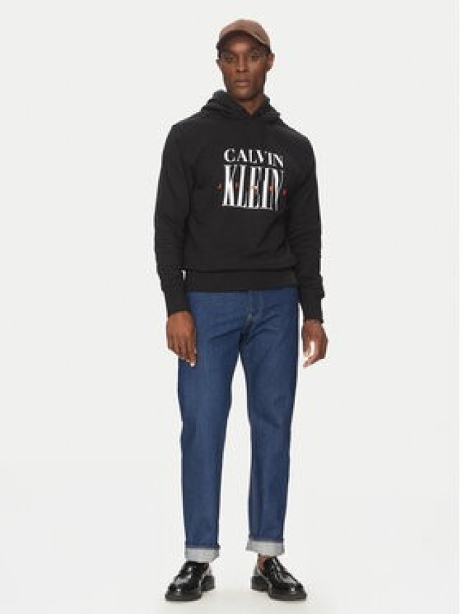 Calvin Klein Jeans Bluza Serif Font Graphic J30J327520 Czarny Regular Fit